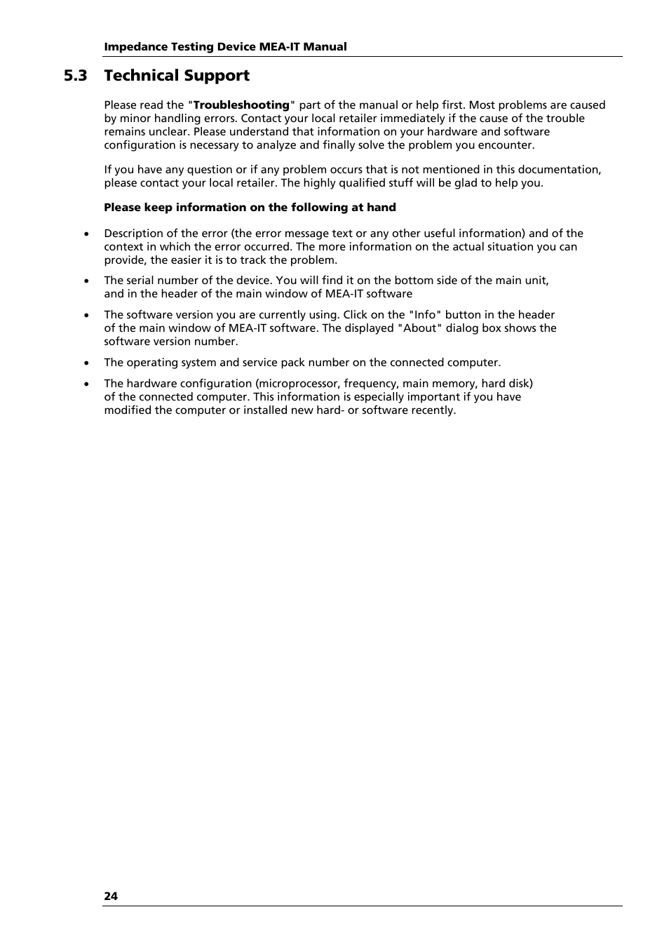 3 technical support | Multichannel Systems MEA-IT Manual User Manual | Page 28 / 30