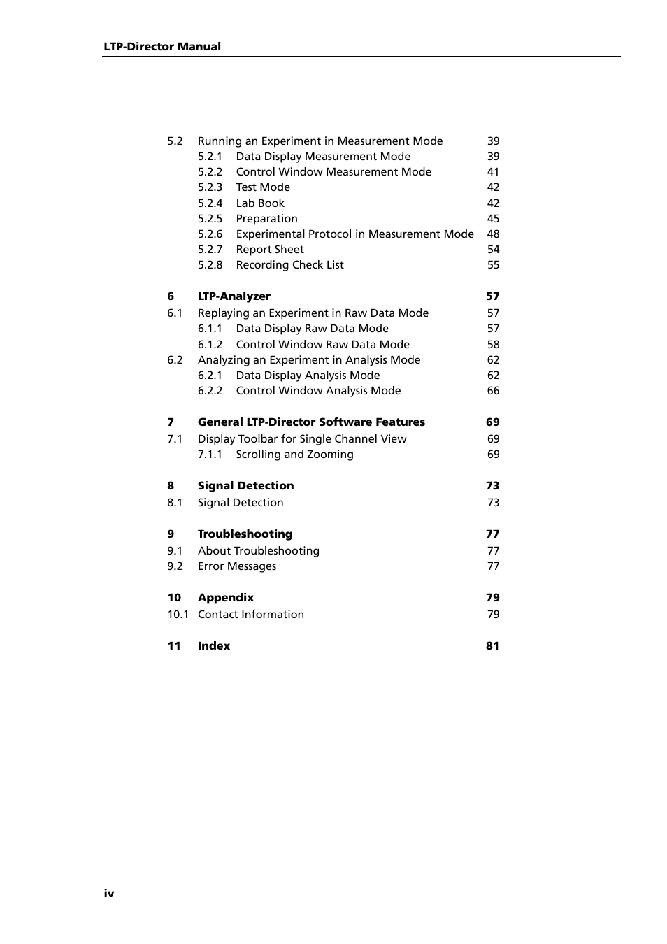 Multichannel Systems LTP-Director Manual User Manual | Page 4 / 89