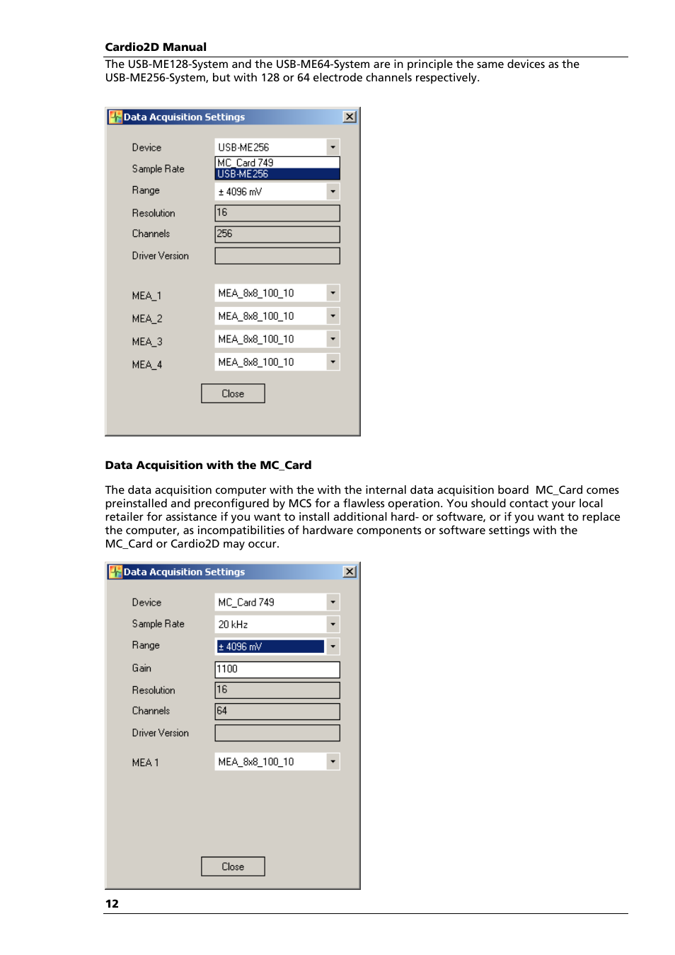 Multichannel Systems Cardio2D Manual User Manual | Page 16 / 123