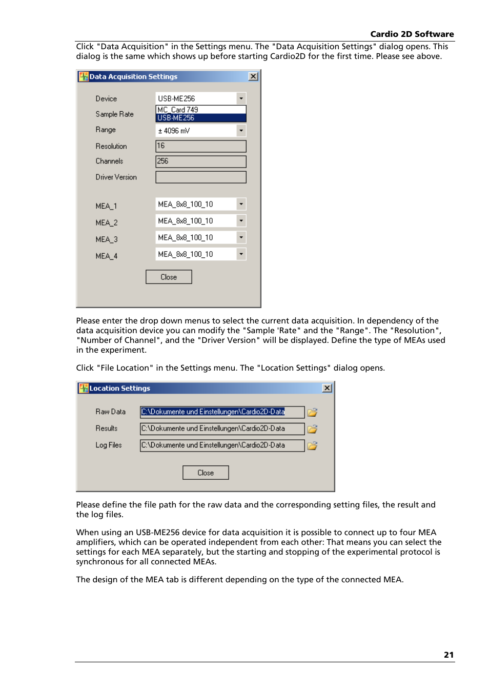 Multichannel Systems Cardio2D Manual User Manual | Page 25 / 123