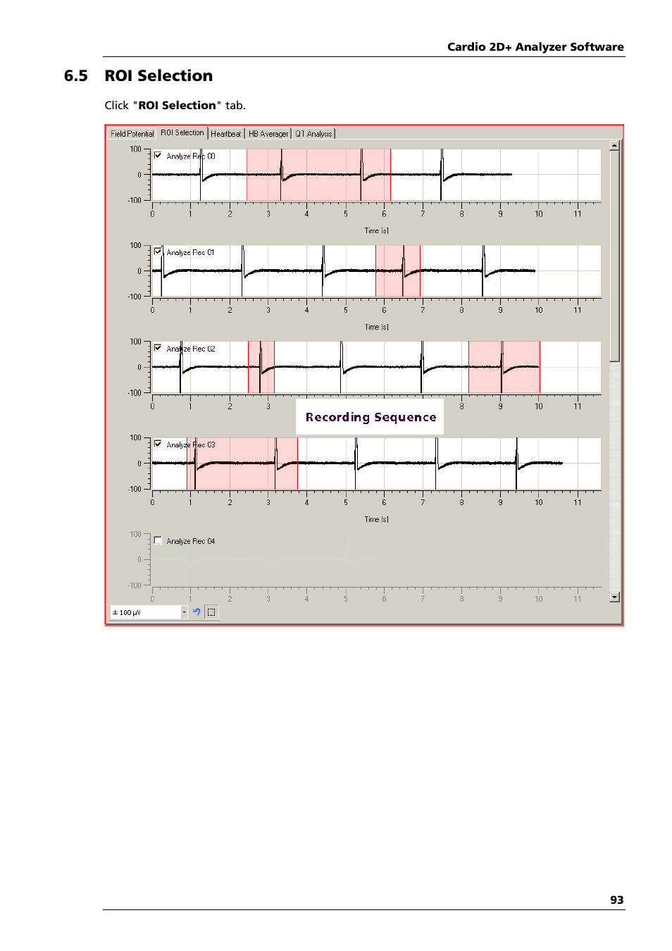 5 roi selection | Multichannel Systems Cardio2D Manual User Manual | Page 97 / 123