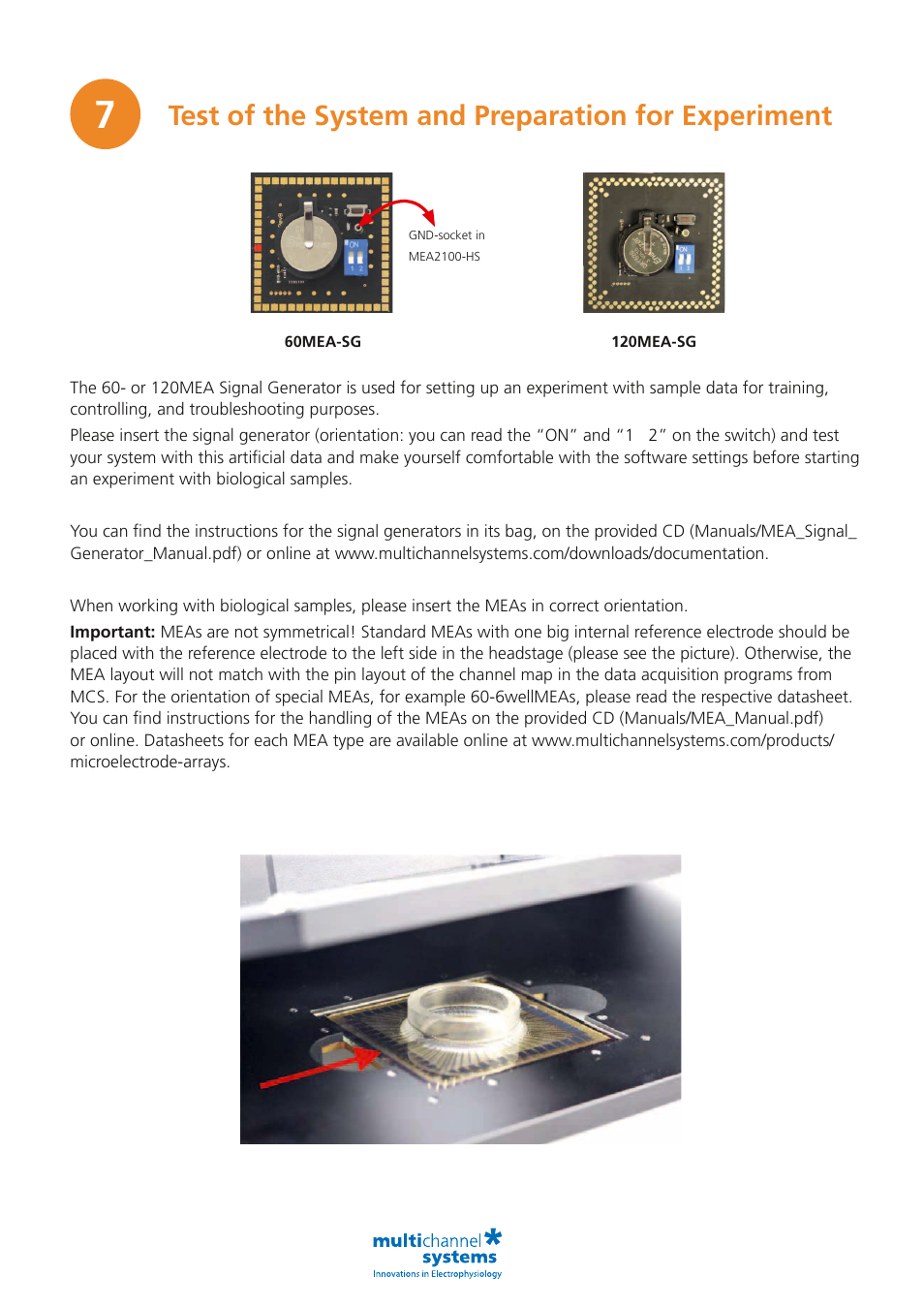 Test of the system and preparation for experiment | Multichannel Systems MEA2100-System User Manual | Page 5 / 6