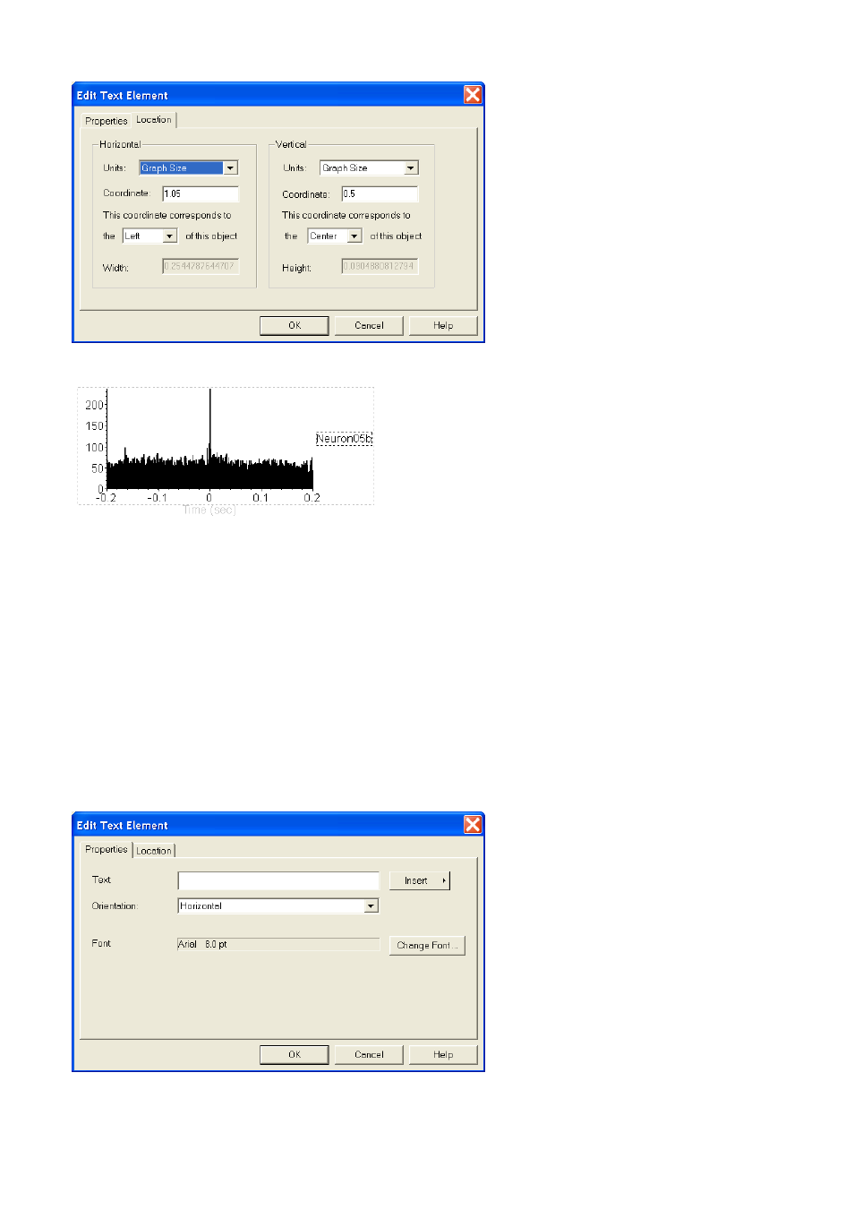 Text labels | Multichannel Systems NeuroExplorer User Manual | Page 124 / 373