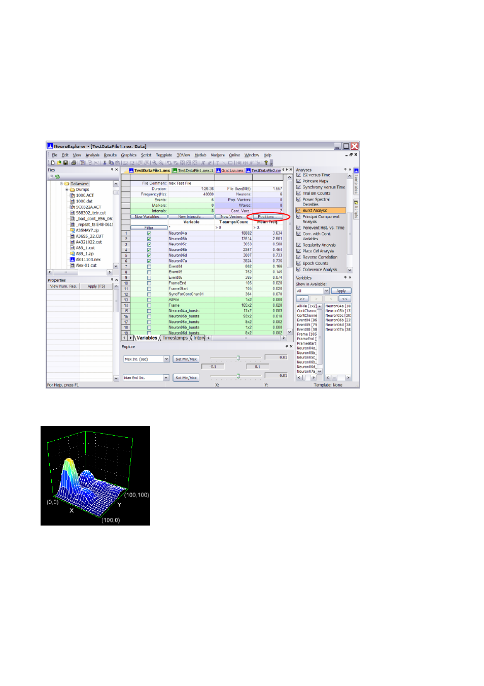 Viewing the neuronal activity "movie | Multichannel Systems NeuroExplorer User Manual | Page 130 / 373