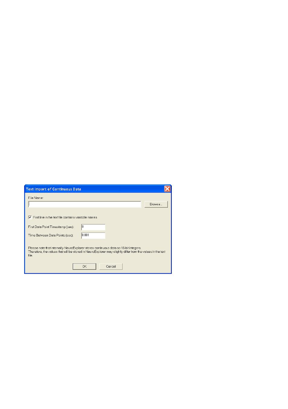 Importing data from spreadsheets | Multichannel Systems NeuroExplorer User Manual | Page 22 / 373