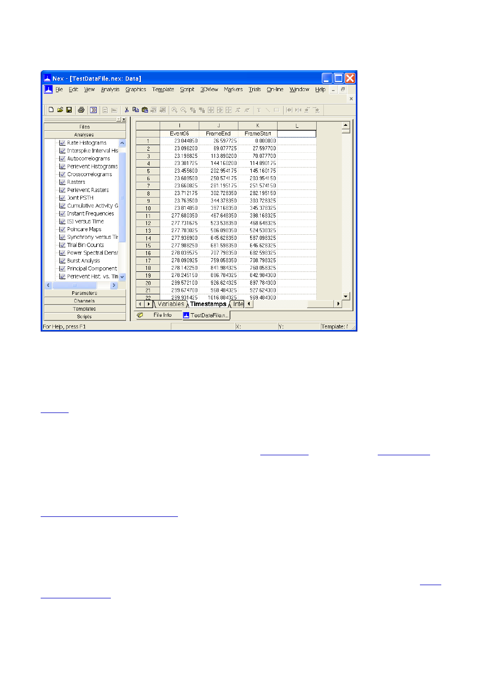 Events, Intervals | Multichannel Systems NeuroExplorer User Manual | Page 42 / 373