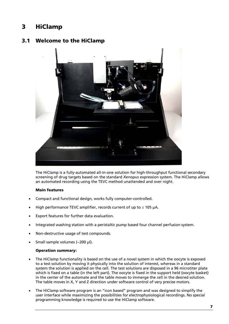 3 hiclamp, 1 welcome to the hiclamp | Multichannel Systems HiClamp Manual User Manual | Page 13 / 81