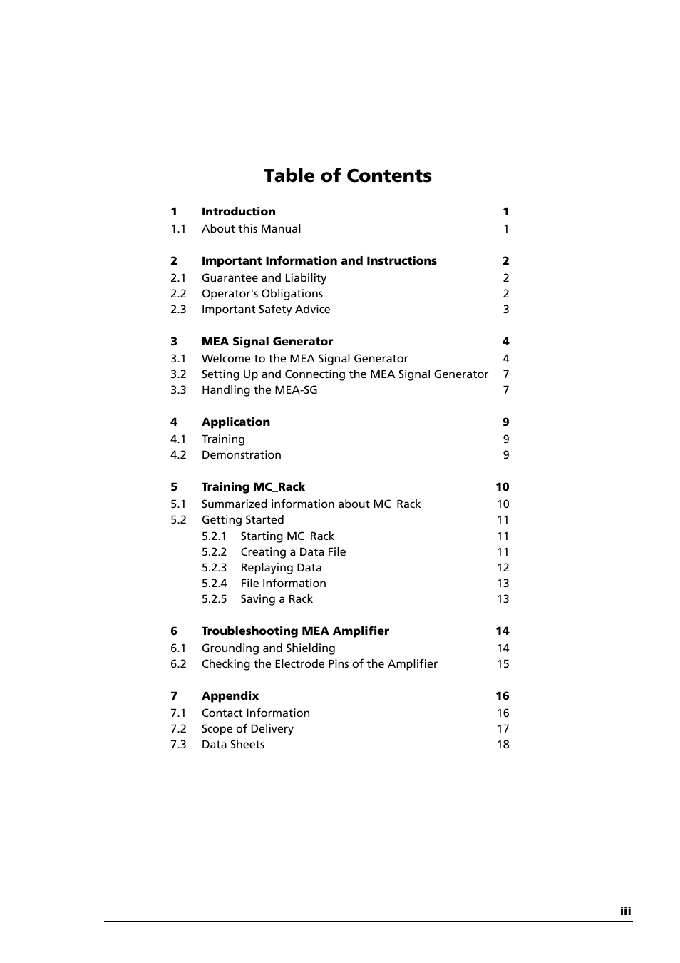 Multichannel Systems MEA_Signal_Generator Manual User Manual | Page 3 / 29