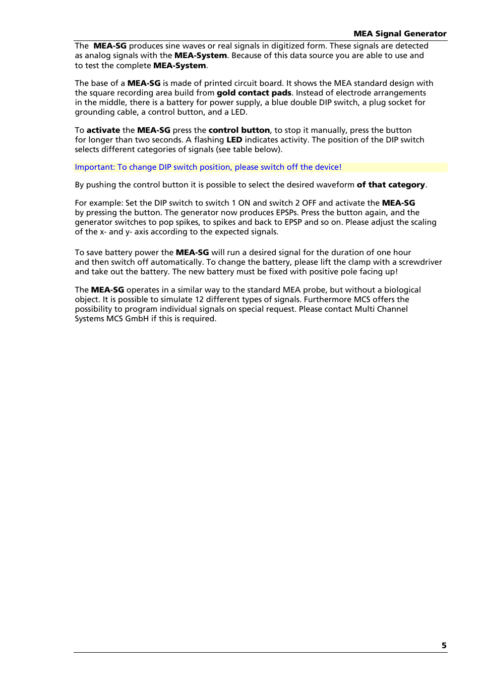 Multichannel Systems MEA_Signal_Generator Manual User Manual | Page 9 / 29