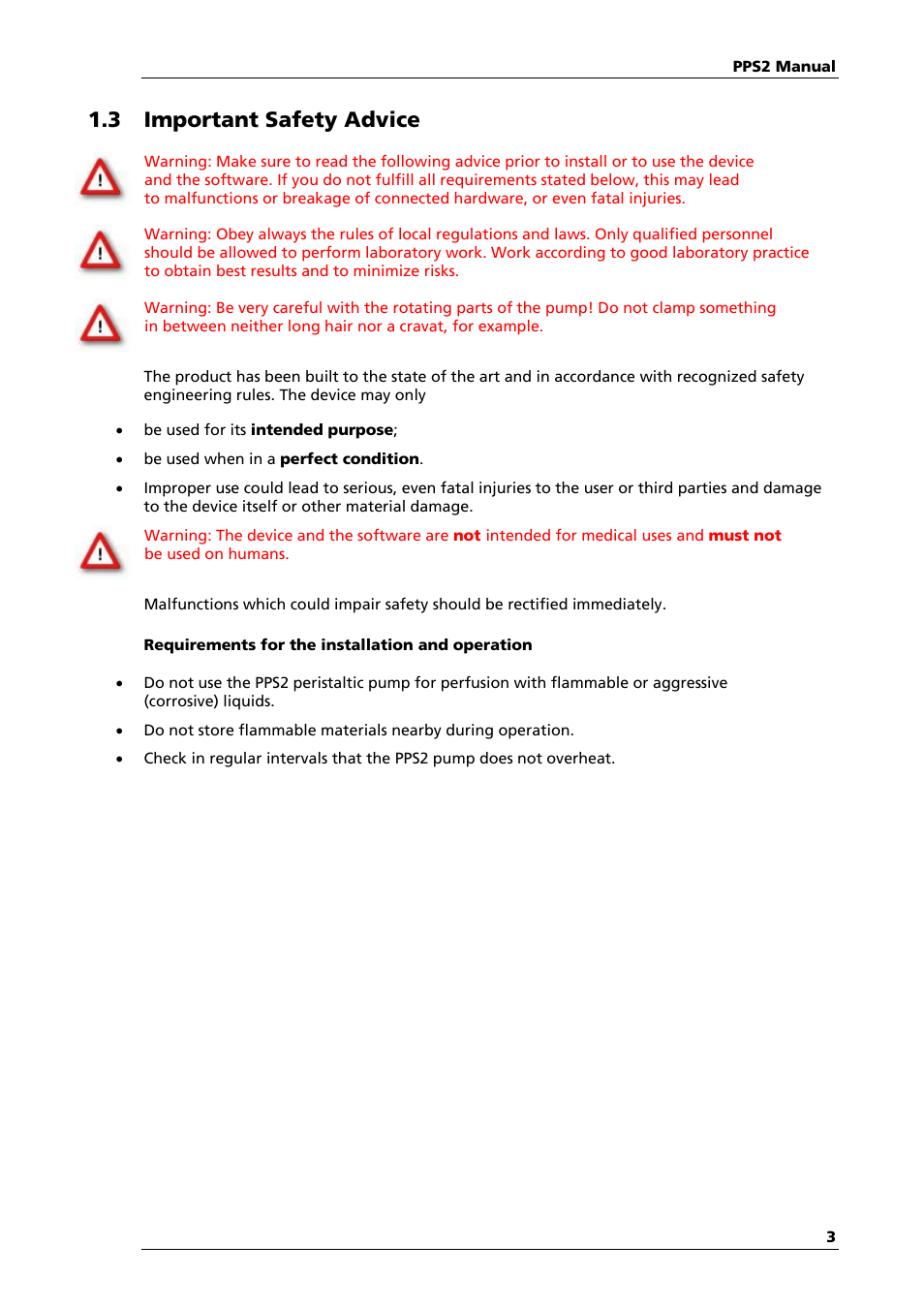 3 important safety advice | Multichannel Systems PPS2 Manual User Manual | Page 5 / 26