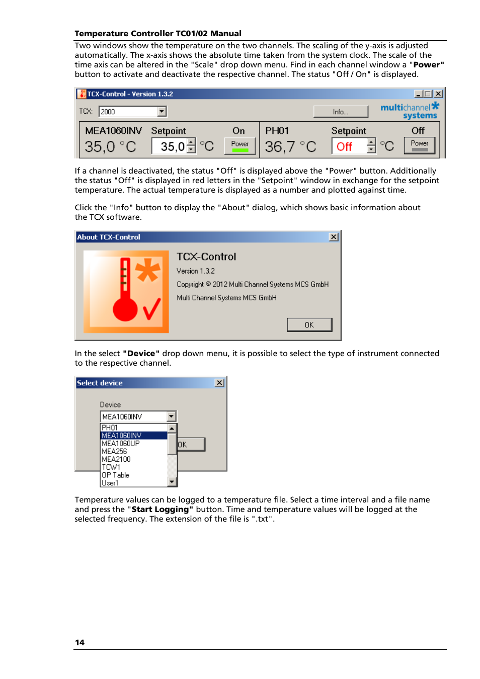 Multichannel Systems TC01-TC02 Manual User Manual | Page 18 / 33