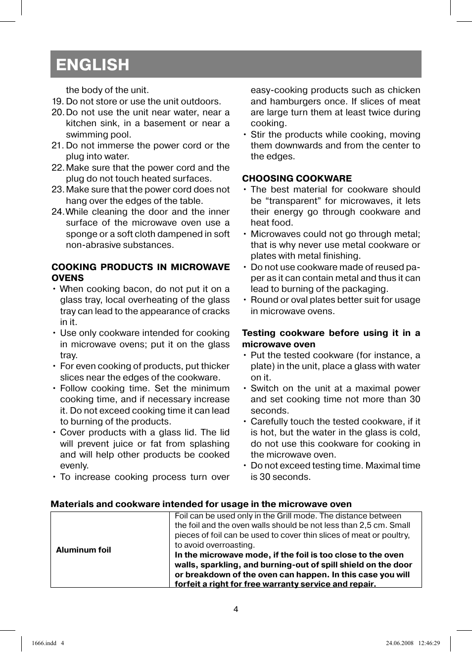 English | Vitek VT-1666 User Manual | Page 4 / 116