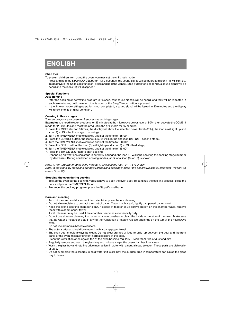 English | Vitek VT-1687 Lacerta User Manual | Page 10 / 120