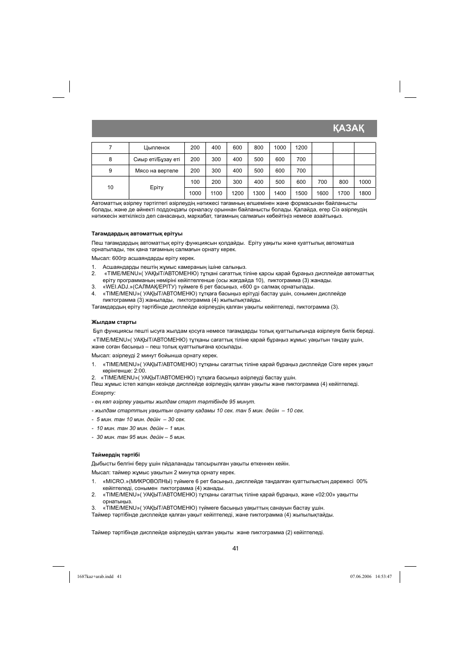 Қазақ | Vitek VT-1687 Lacerta User Manual | Page 41 / 120