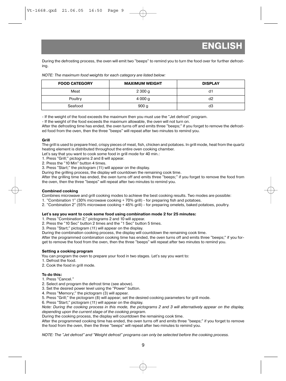 English | Vitek VT-1668 User Manual | Page 9 / 122