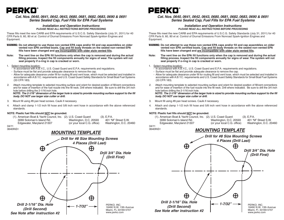 PERKO 0691 User Manual | 1 page