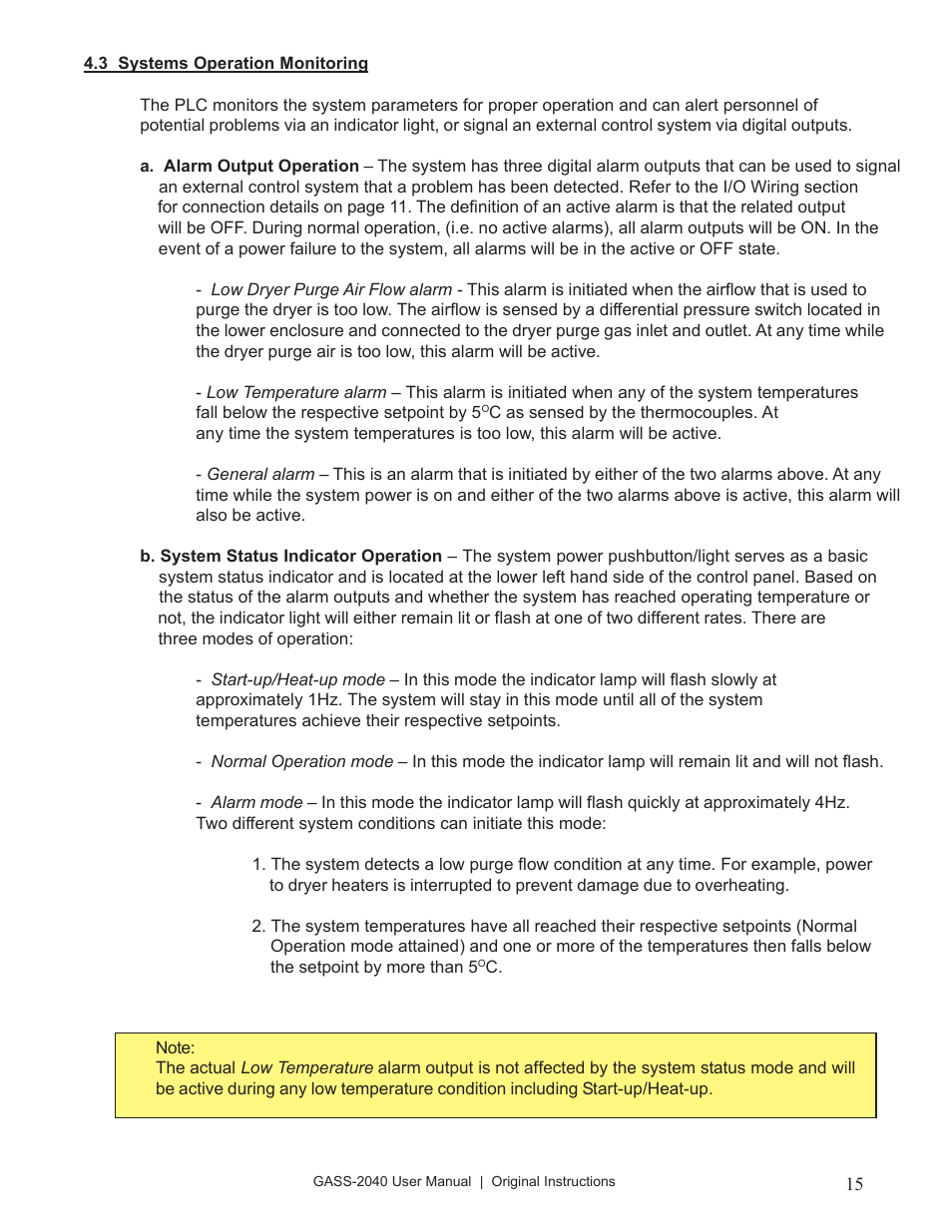 Perma Pure GASS-2040 User Manual | Page 15 / 29