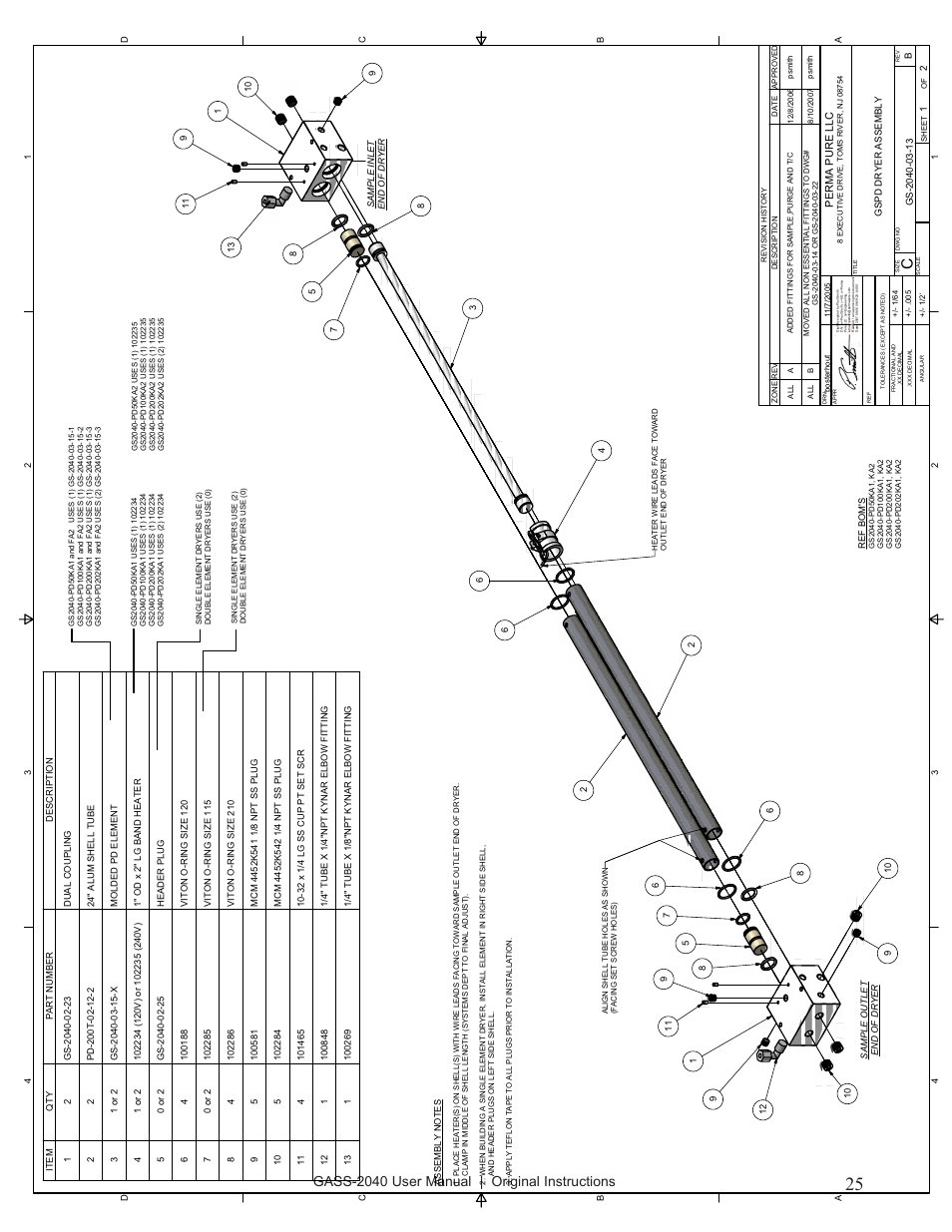 Gass-2040 user manual | original instructions | Perma Pure GASS-2040 User Manual | Page 25 / 29