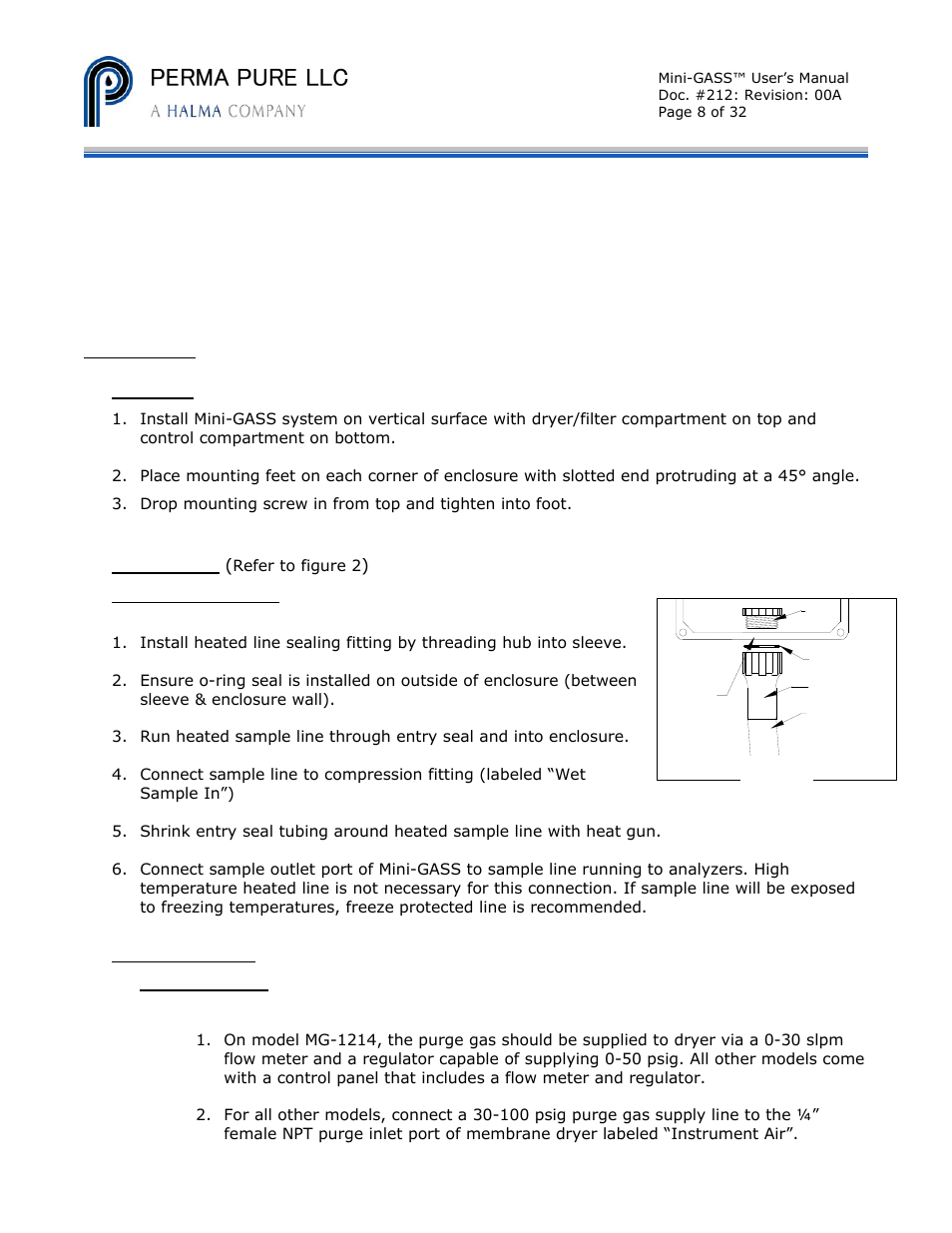 Perma pure llc | Perma Pure Mini-GASS User Manual | Page 8 / 32