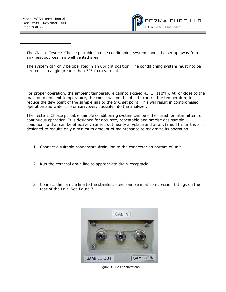 Perma pure llc | Perma Pure Baldwin-Series M8B User Manual | Page 8 / 27