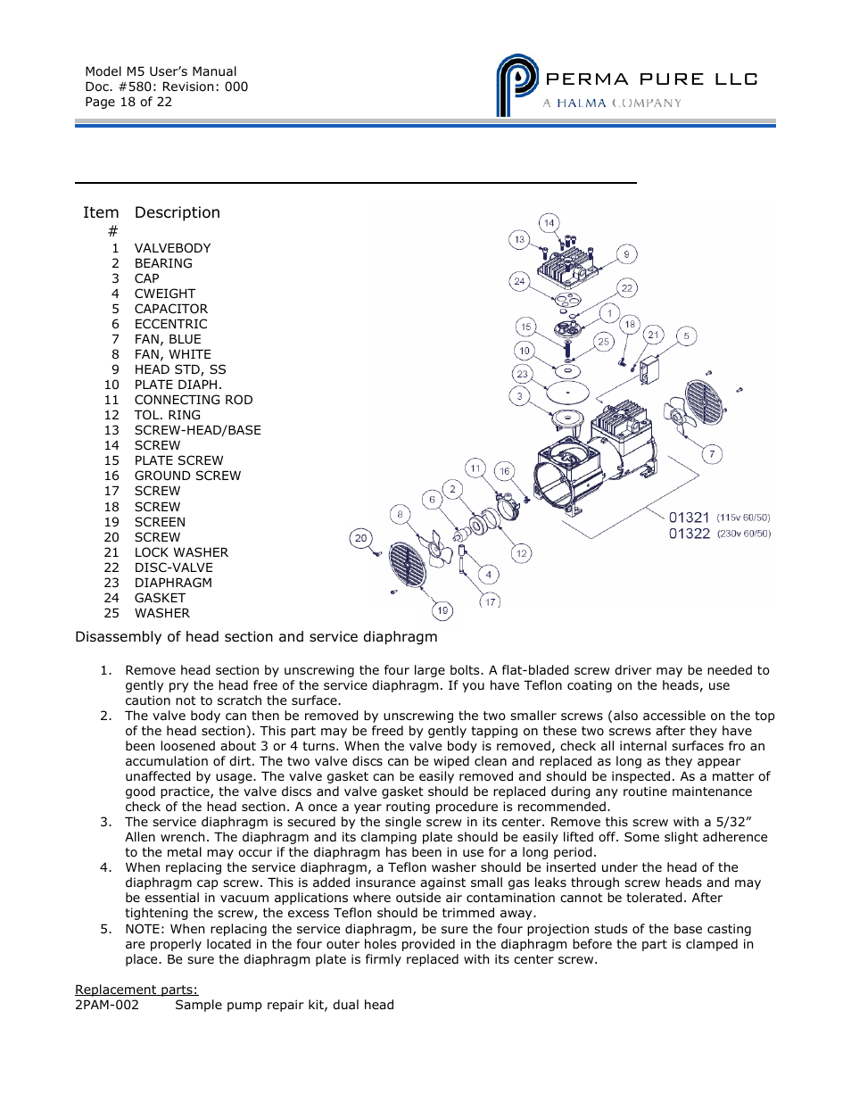 Perma pure llc | Perma Pure Baldwin-Series M5 User Manual | Page 23 / 27