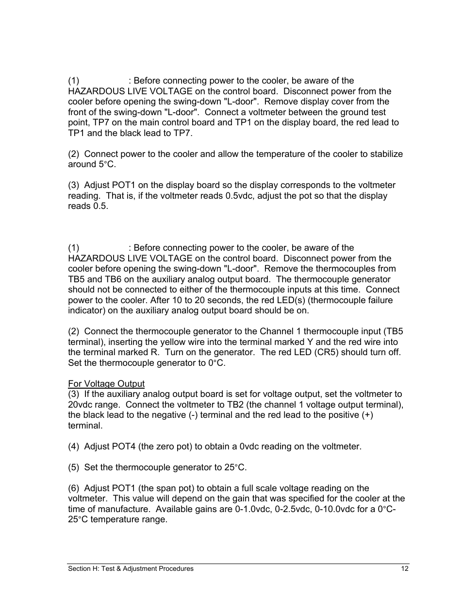 Perma Pure Baldwin-Series M325 User Manual | Page 12 / 45