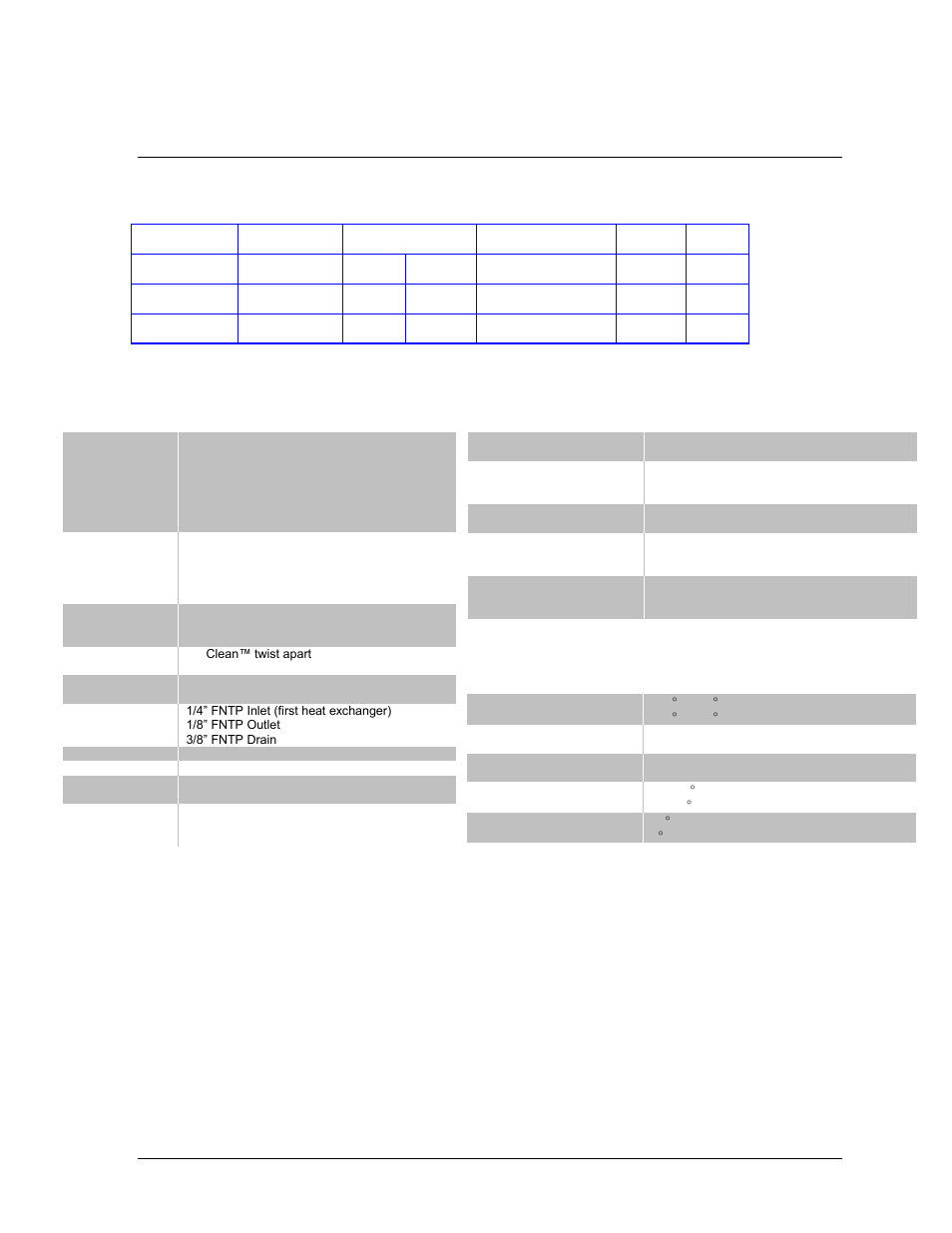 A: specifications, Pecifications, Model specifications | General specifications, Digital board specifications, Operating specifications | Perma Pure eCOOL 5000XP Series User Manual | Page 3 / 22