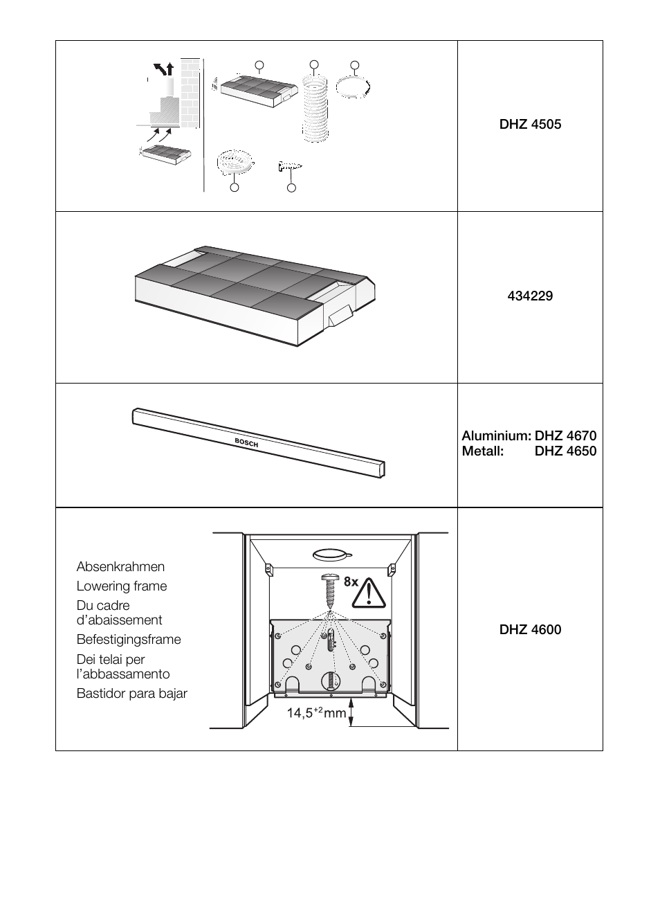 Bosch DHI655FX grau-metallic Flachschirmhaube 60 cm User Manual | Page 99 / 100