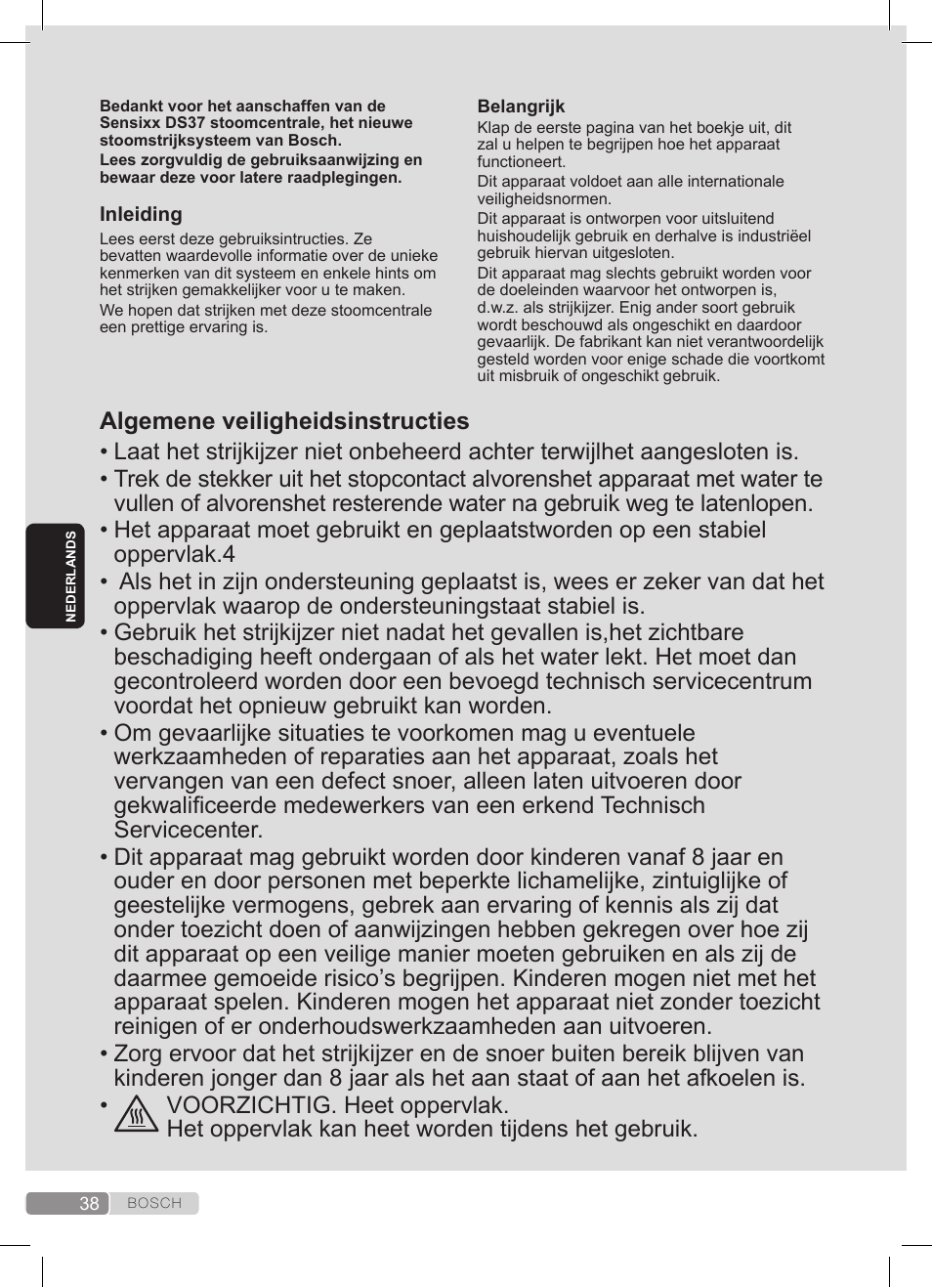 Bosch TDS372410E weiß grün Dampfstation Sensixx DS37 ProEnergy User Manual | Page 38 / 160