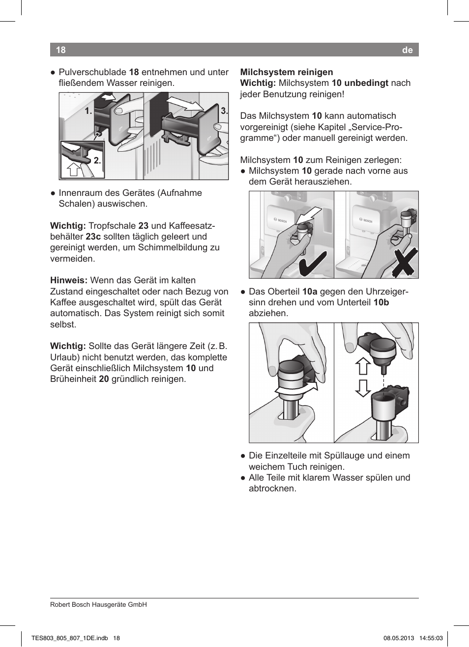 Bosch TES80751DE VeroSelection 700 Kaffeevollautomat Edelstahl User Manual | Page 22 / 116