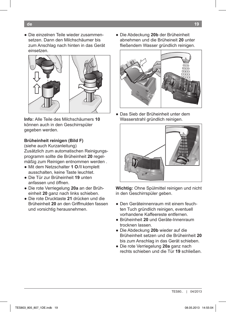 Bosch TES80751DE VeroSelection 700 Kaffeevollautomat Edelstahl User Manual | Page 23 / 116