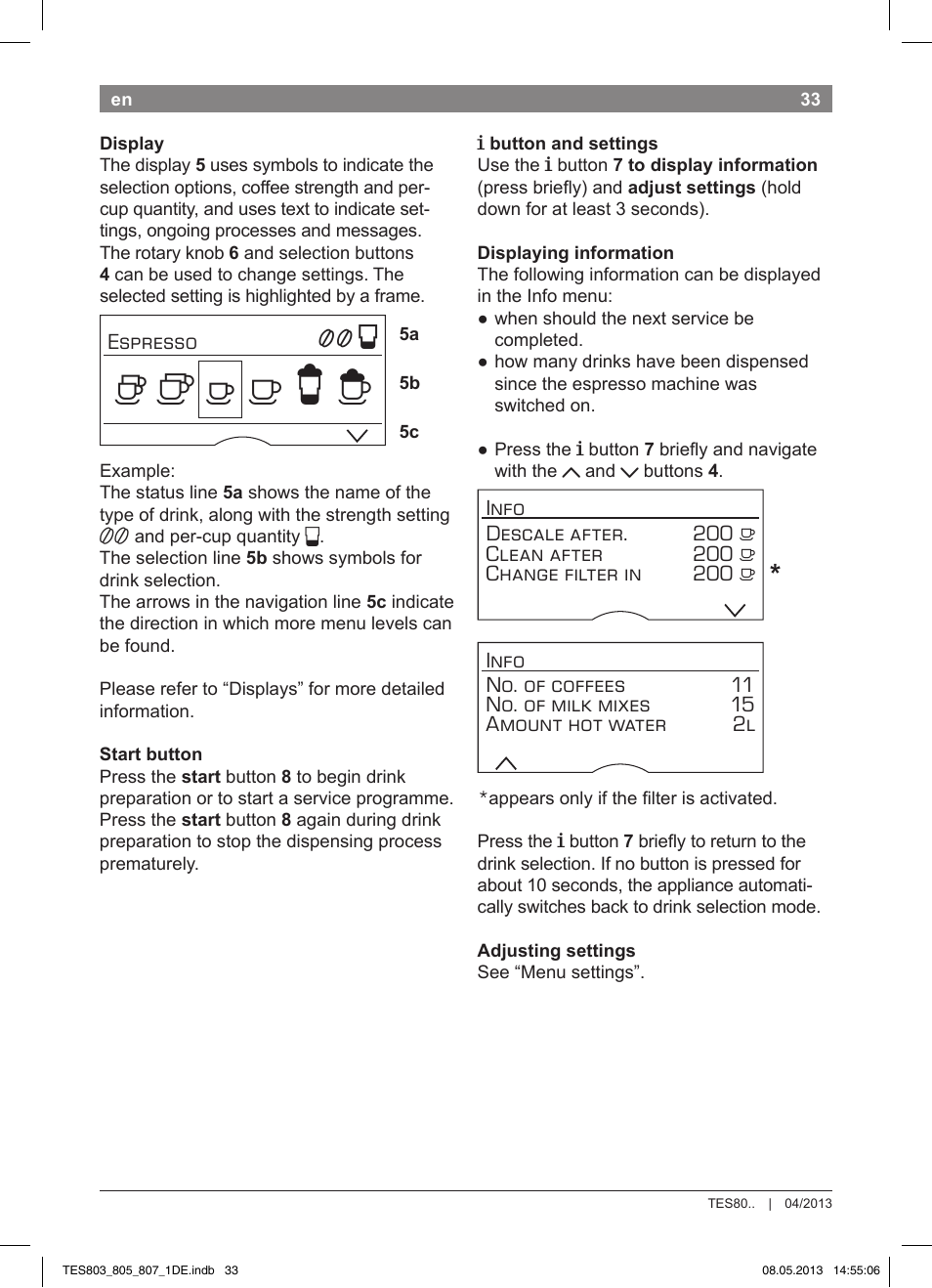 Bosch TES80751DE VeroSelection 700 Kaffeevollautomat Edelstahl User Manual | Page 37 / 116