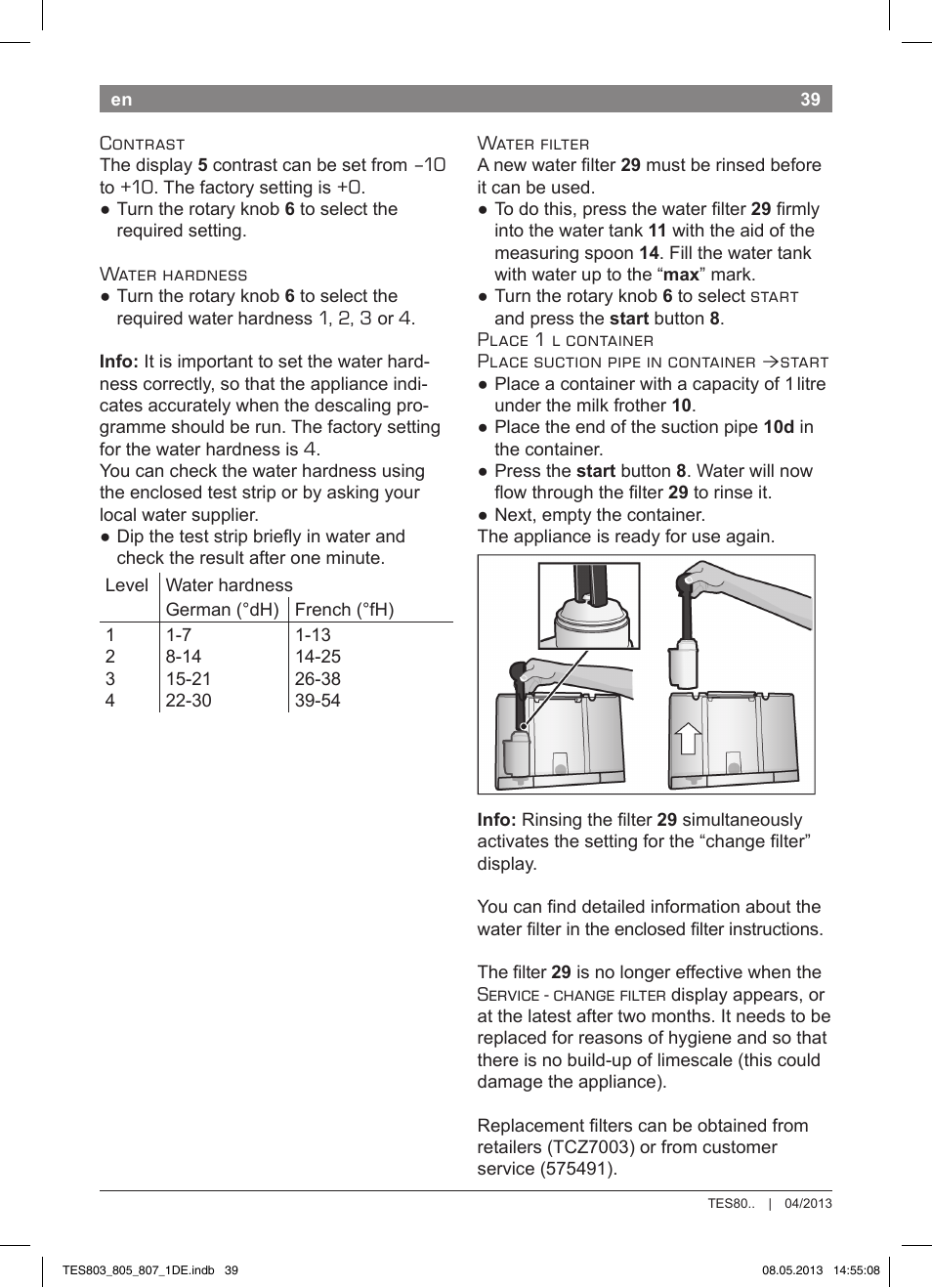 Bosch TES80751DE VeroSelection 700 Kaffeevollautomat Edelstahl User Manual | Page 43 / 116