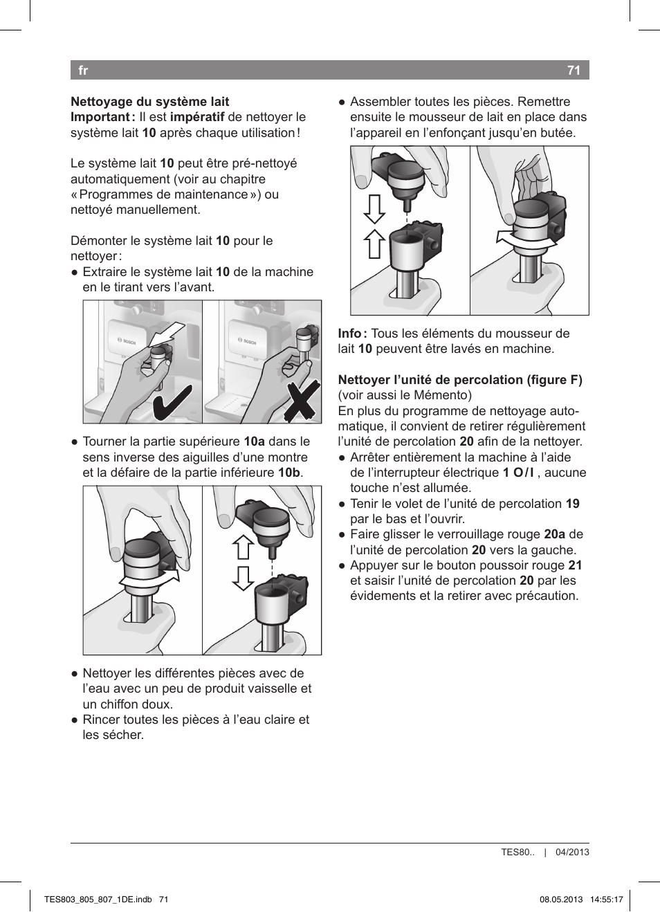 Bosch TES80751DE VeroSelection 700 Kaffeevollautomat Edelstahl User Manual | Page 75 / 116