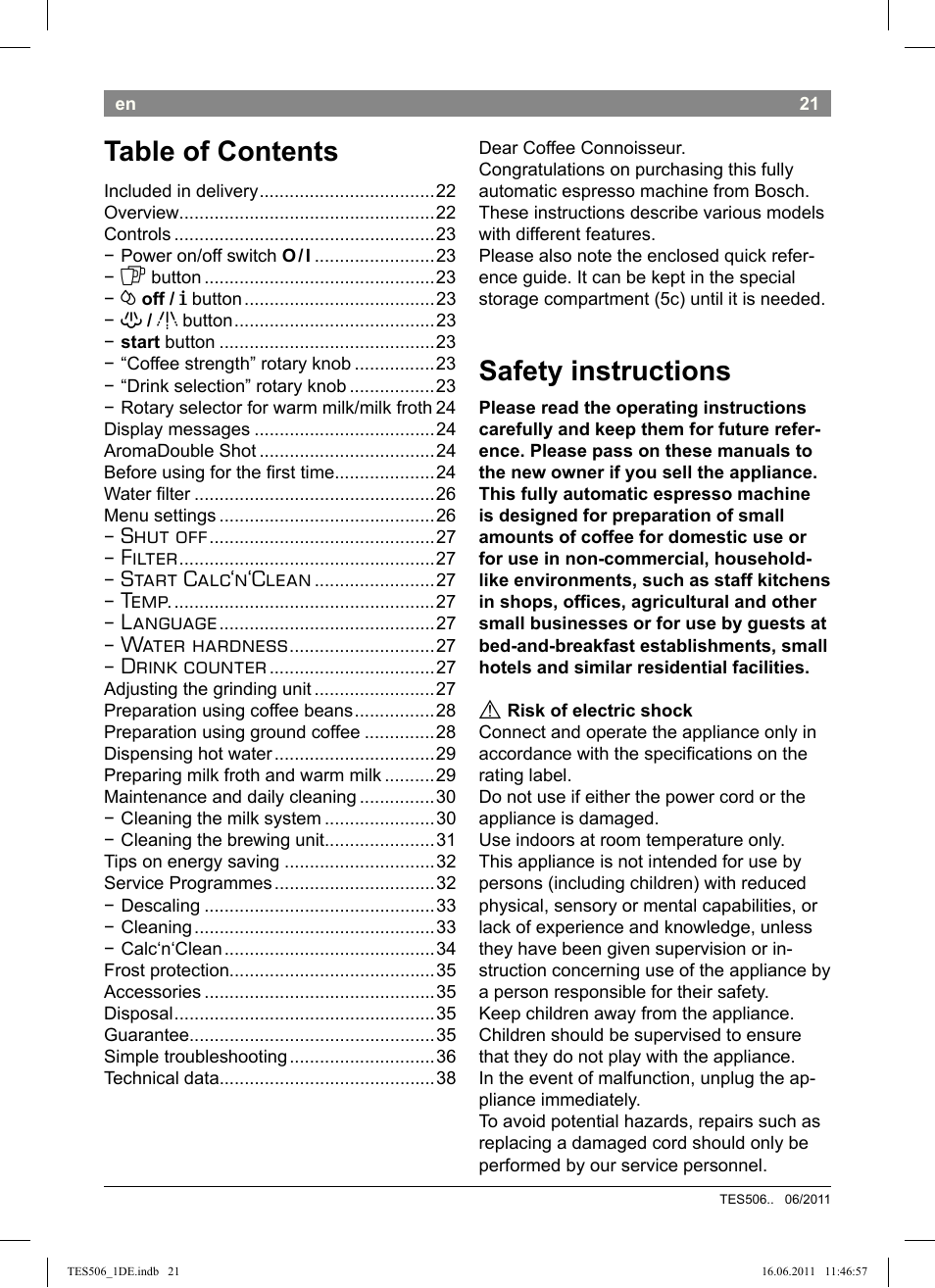 Bosch TES50658DE VeroCafe LattePro Kaffeevollautomat Dunkles Espressobraun Dark Espresso User Manual | Page 25 / 88