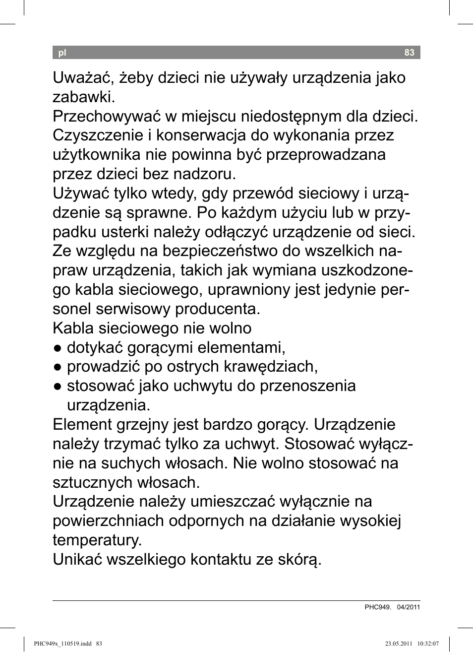Bosch PHC9490 Lockenstab ProSalon User Manual | Page 85 / 116