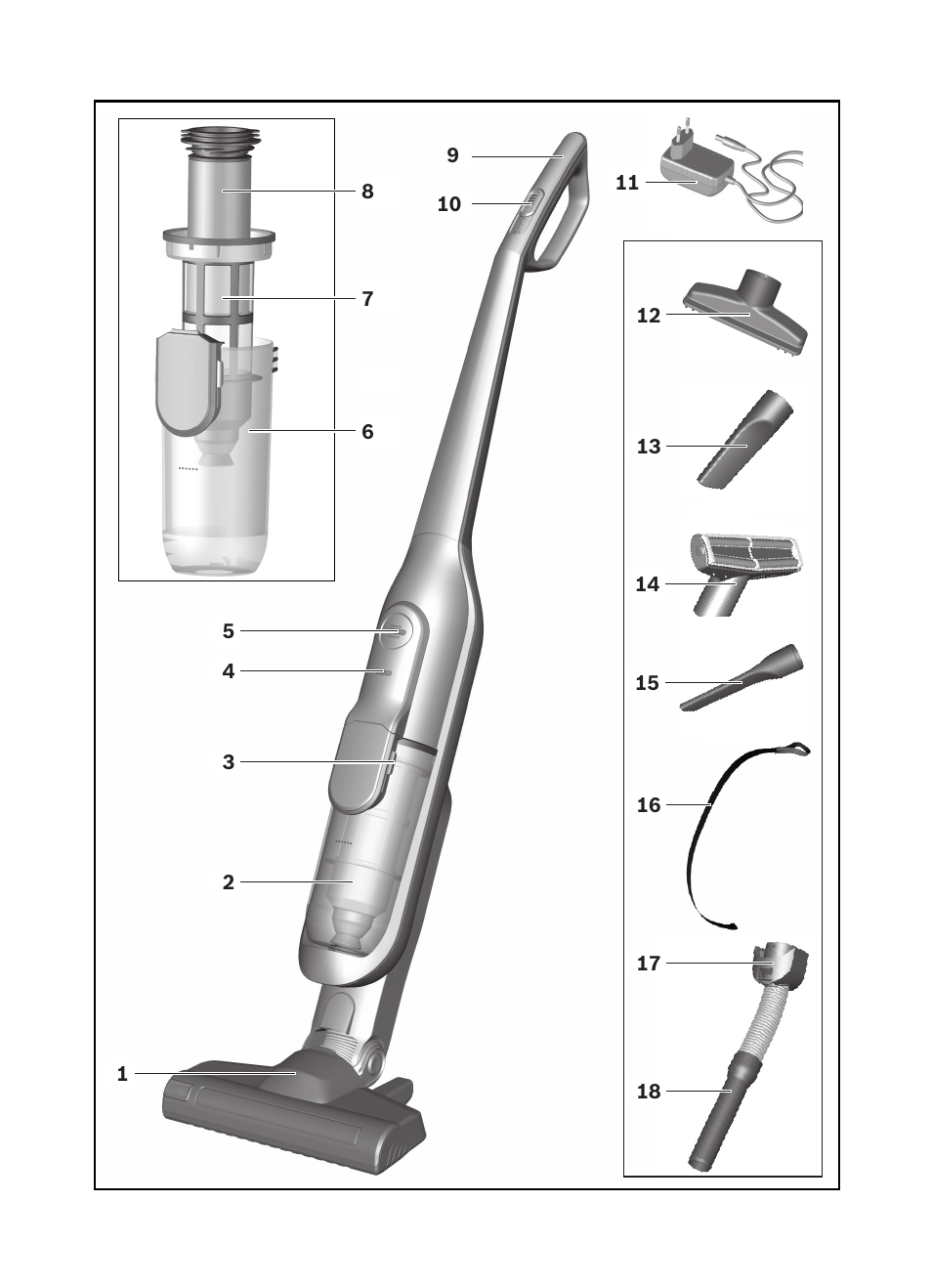 Bosch Athlet 252V Kabelloser Handstaubsauger BCH6255N1 dark navy User Manual | Page 103 / 108