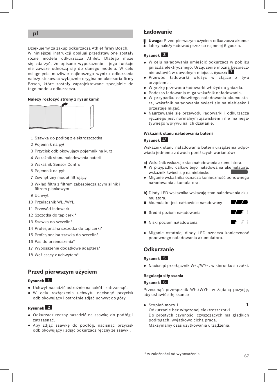 Bosch Athlet 252V Kabelloser Handstaubsauger BCH6255N1 dark navy User Manual | Page 68 / 108