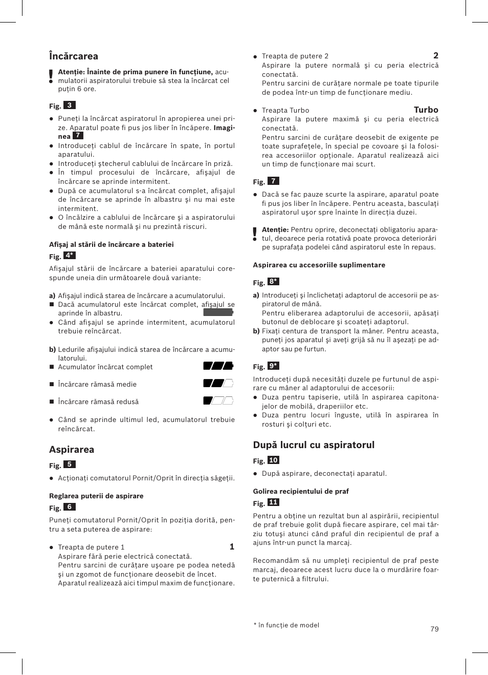 Bosch Athlet 252V Kabelloser Handstaubsauger BCH6255N1 dark navy User Manual | Page 80 / 108