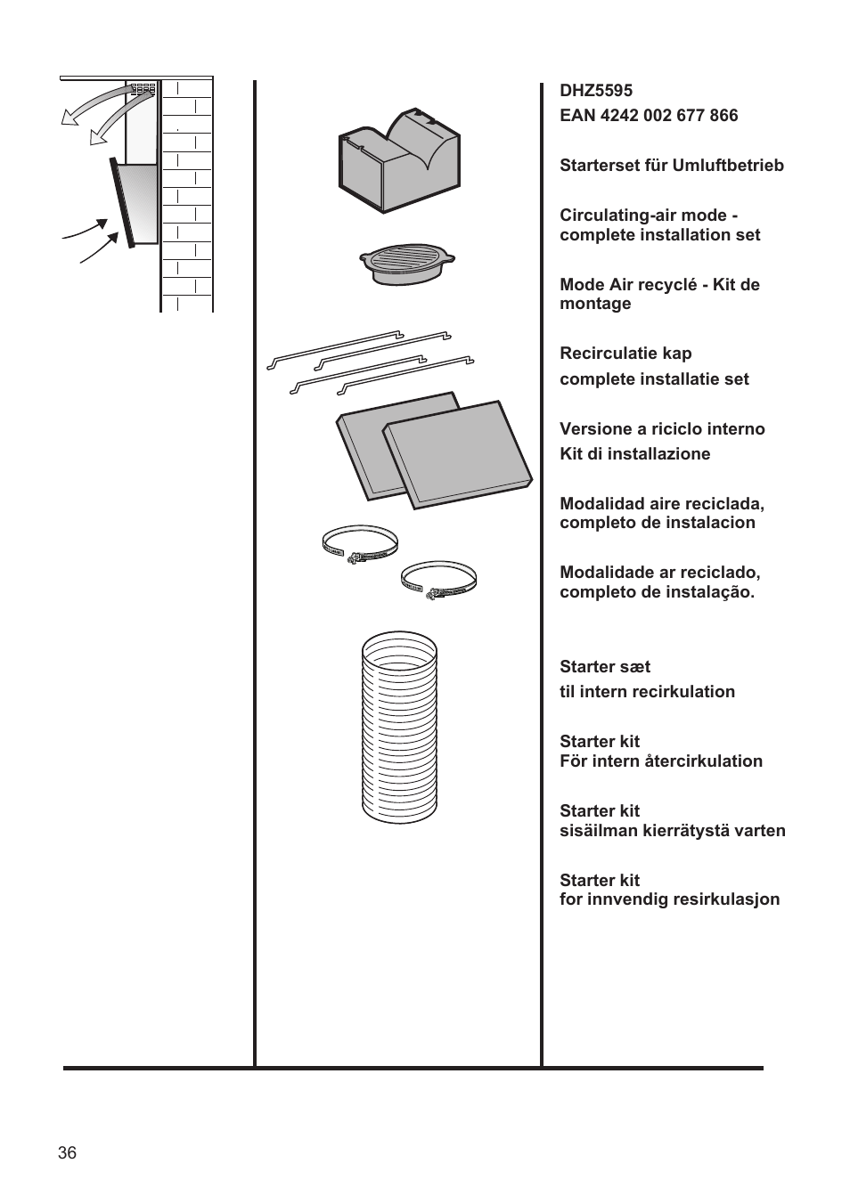 Bosch DWK09M760 Vulkan Schwarz Wandesse 90 cm Schräg-Essen-Design User Manual | Page 36 / 40