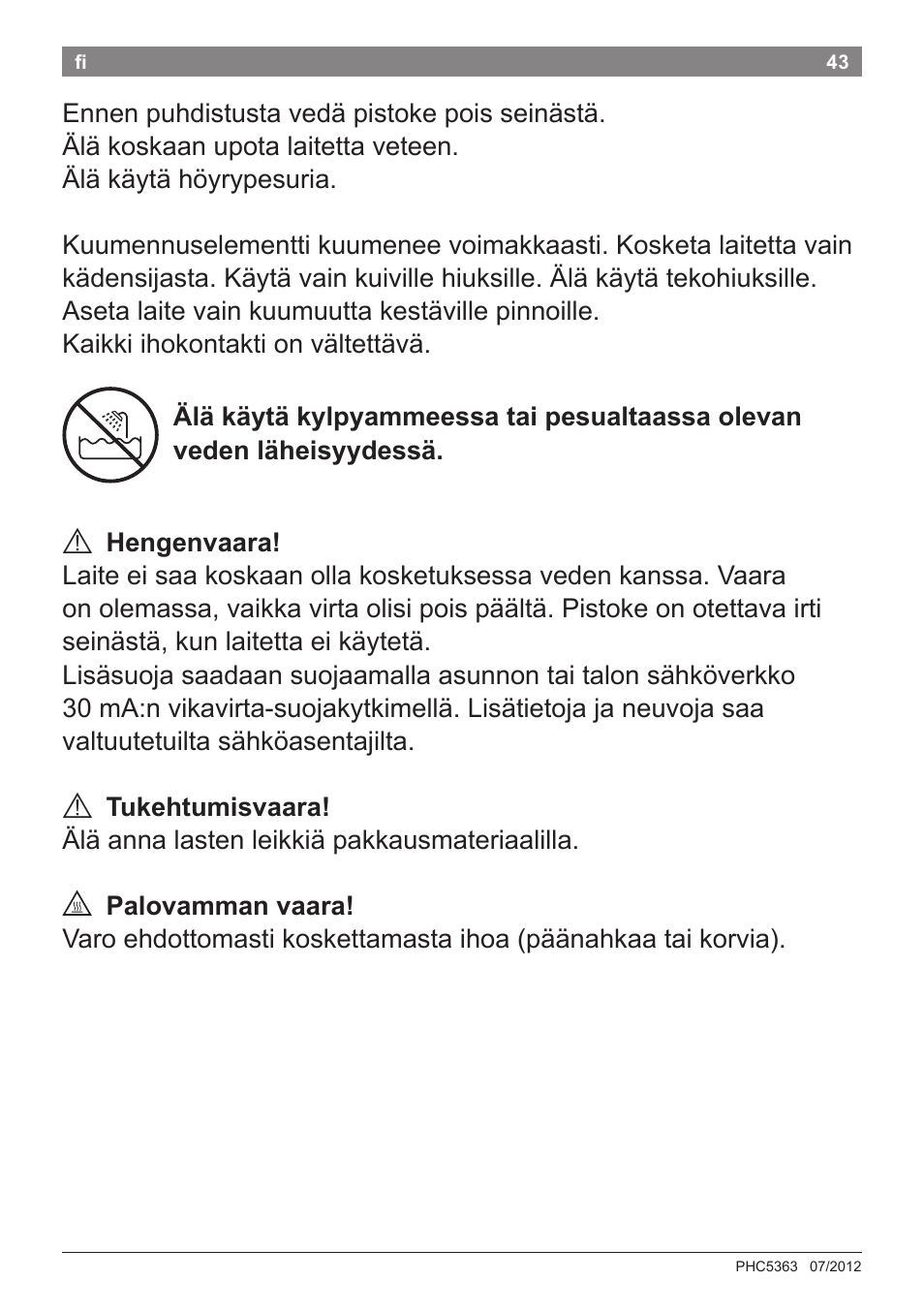 Bosch PHC5363 Lockenstab BrilliantCare Quattro-Ion User Manual | Page 45 / 102
