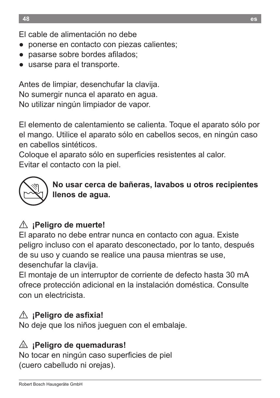 Bosch PHC5363 Lockenstab BrilliantCare Quattro-Ion User Manual | Page 50 / 102
