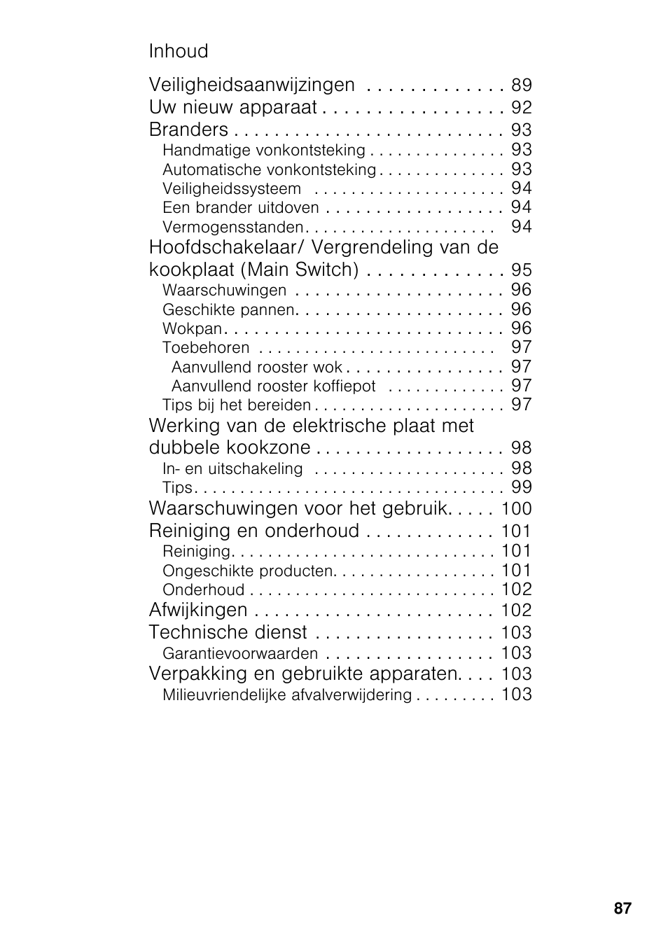 Bosch PRP626B70E Gas-Kochstelle Glaskeramik 60 cm User Manual | Page 86 / 118