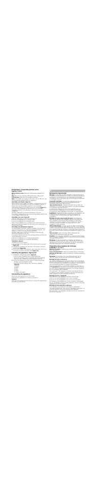 Note, Assembly over drawer, figure 2a, Assembly over oven, figure 2b | Assembly over dishwasher, figure 2c, Ventilation, figure 4, Installing the appliance, figures 5/6, Installation of fastening guides, (figure 5), Uninstalling the appliance, Caution, Remarques importantes | Bosch PIN875N27E Edelstahl Comfort-Profil Induktions-Kochstelle Glaskeramik User Manual | Page 5 / 14