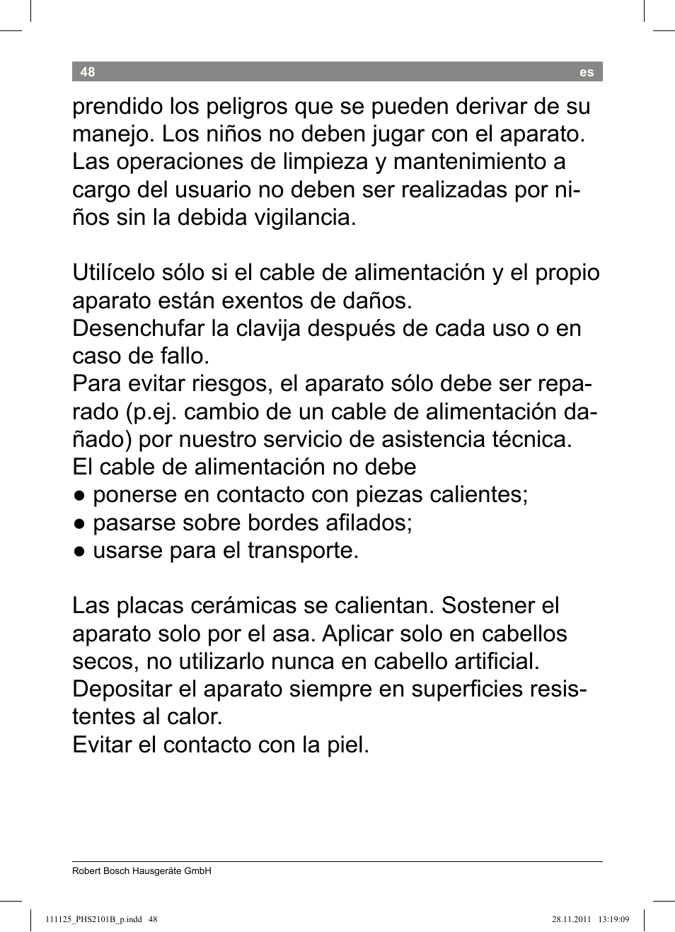 Bosch PHS2101 Haarglätter StarShine StraightStyle User Manual | Page 52 / 108