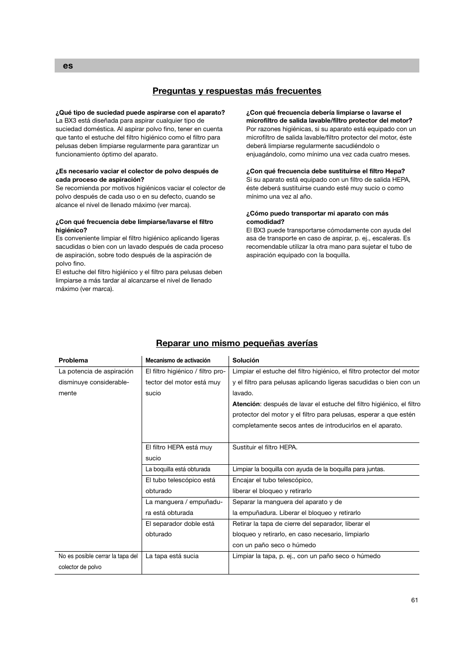 Bosch Bodenstaubsauger BX32131 magic black transluzent schwarz anthrazit BX3 hepa 2100 W User Manual | Page 67 / 143