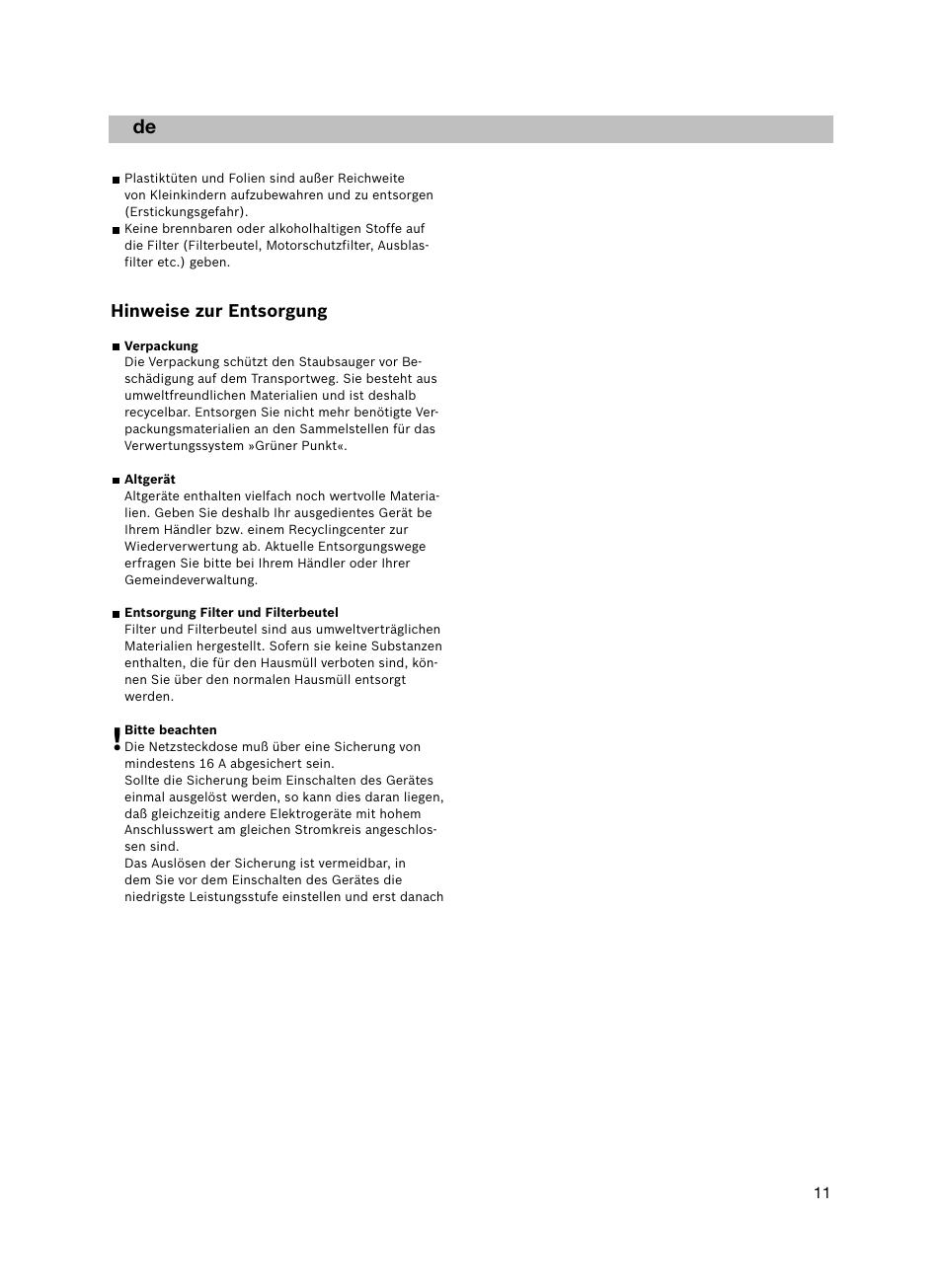Bosch flexa Handstaubsauger BHS21600 nordkapblau-metallic User Manual | Page 12 / 35
