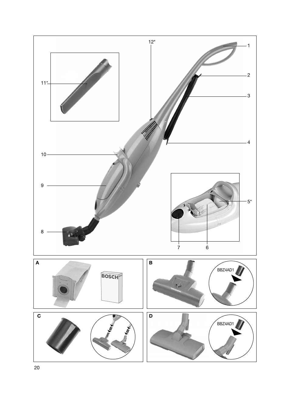 Bosch flexa Handstaubsauger BHS21600 nordkapblau-metallic User Manual | Page 21 / 35