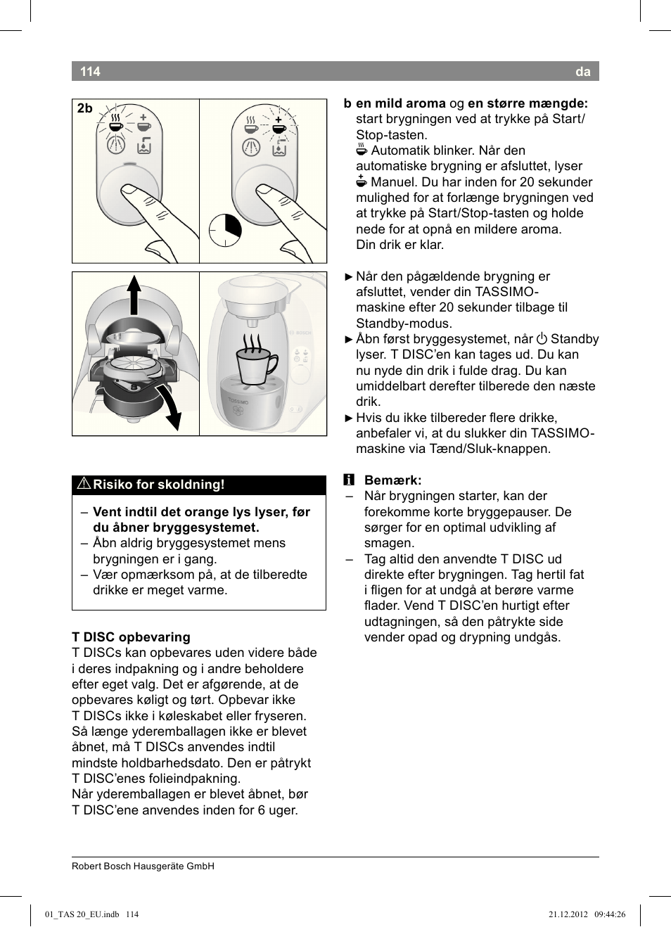 Bosch Multigetränkesystem TAS2002 Glossy Black User Manual | Page 112 / 152