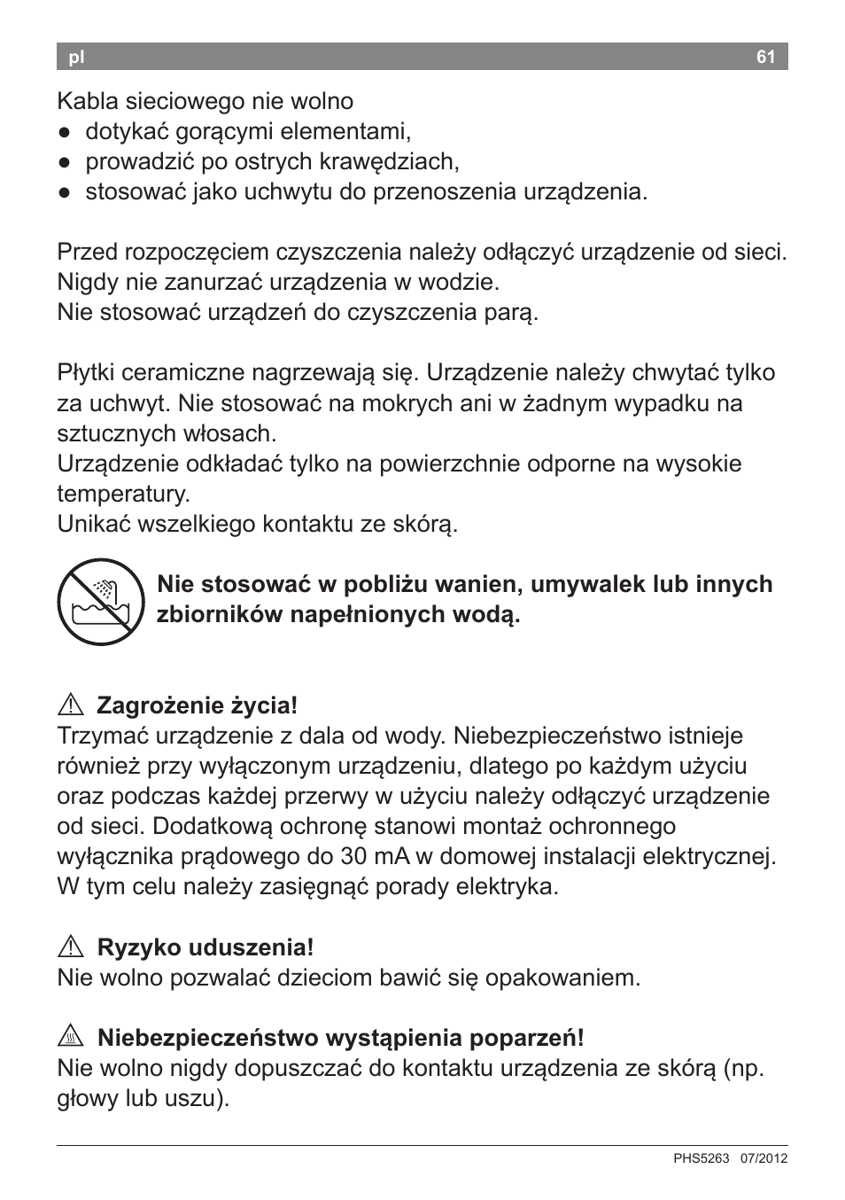 Bosch PHS5263 Haarglätter BrilliantCare Quattro-Ion User Manual | Page 63 / 90